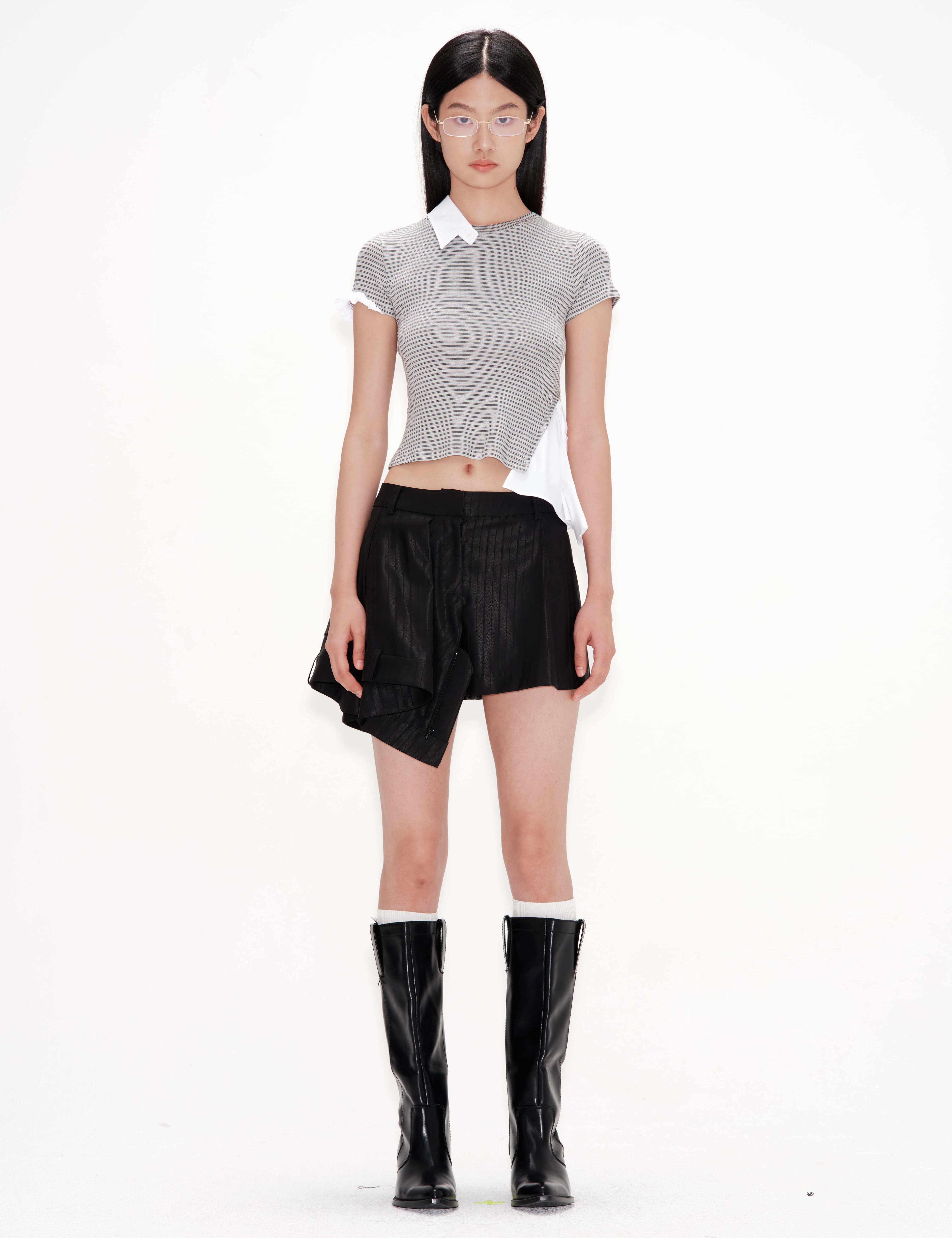 Shirts Detail Jersey (Gray Stripe) — vue 1