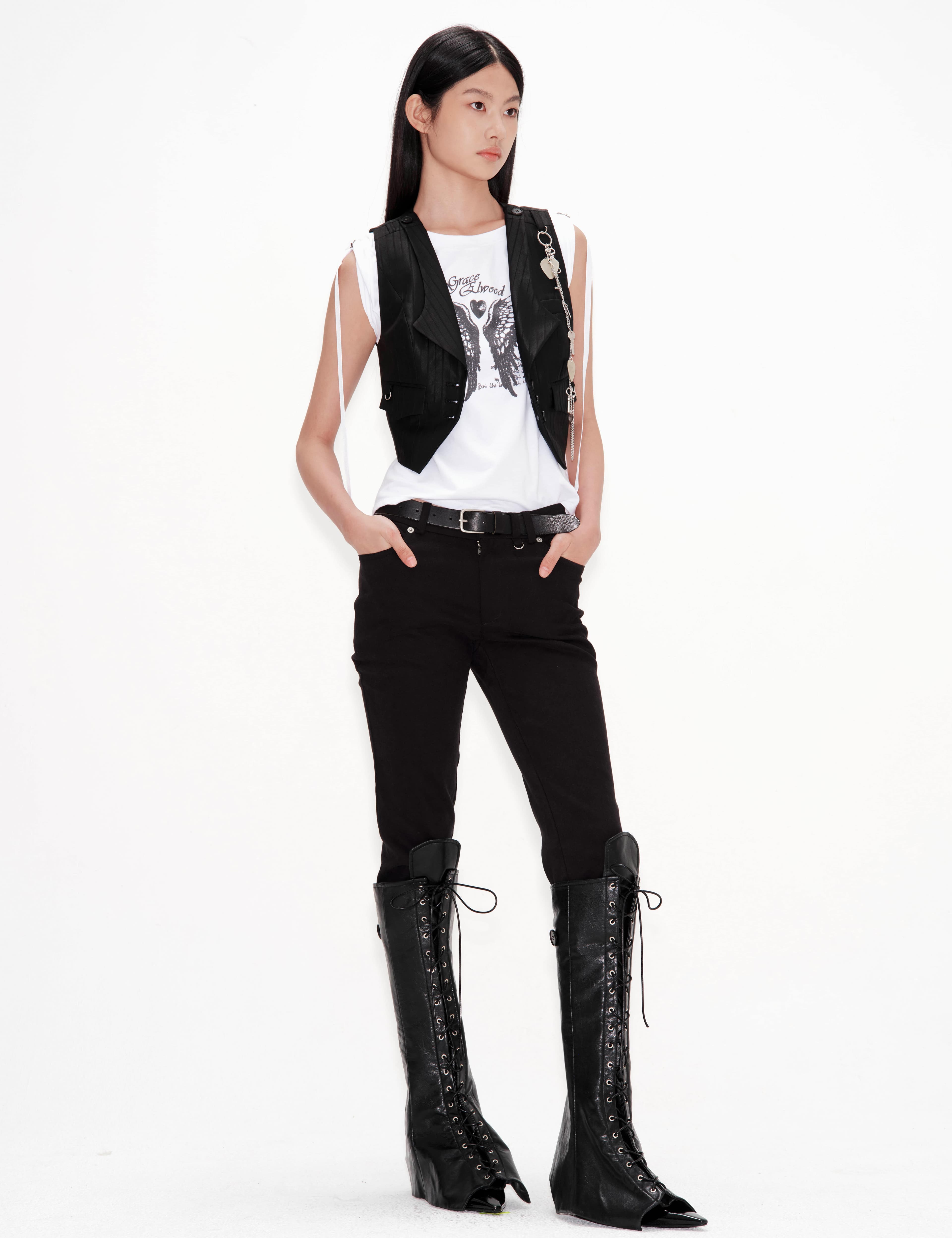 Grace Elwood Turned-up Sleeves Tee — vue 4