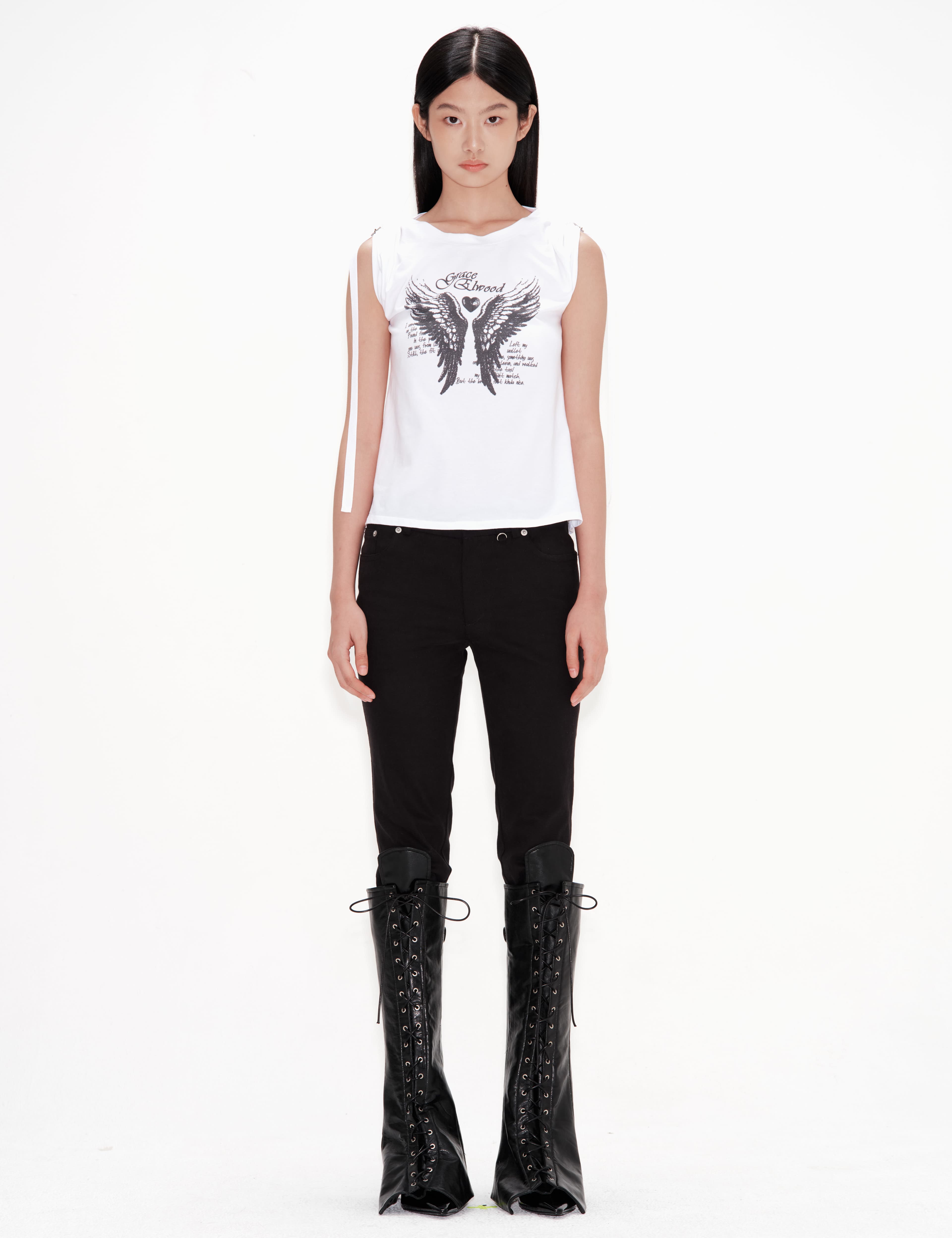 Grace Elwood Turned-up Sleeves Tee — vue 1