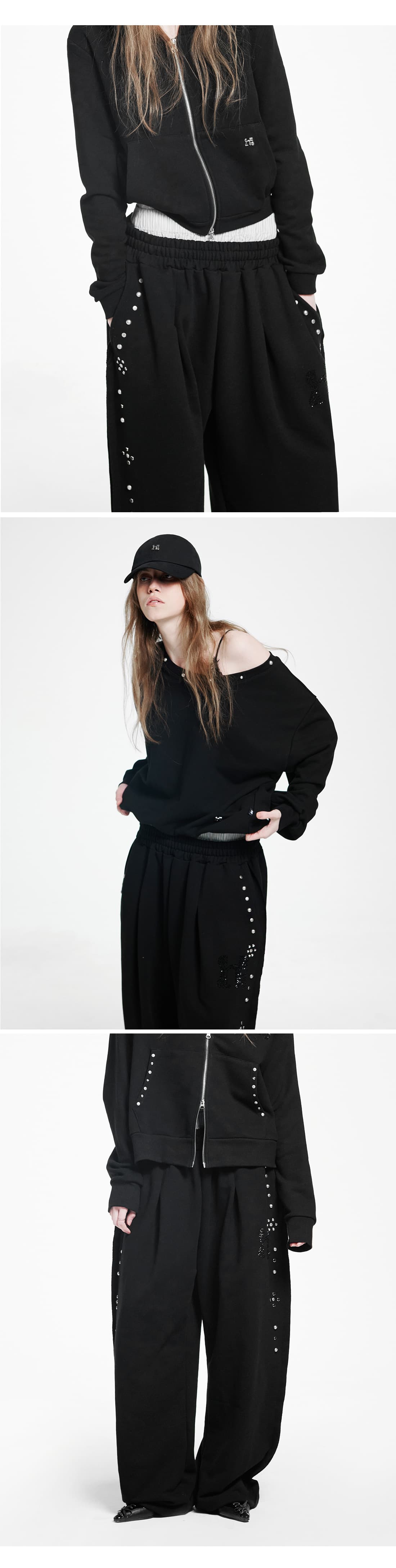 Simple One Tuck String Pants_BLACK — vue 4