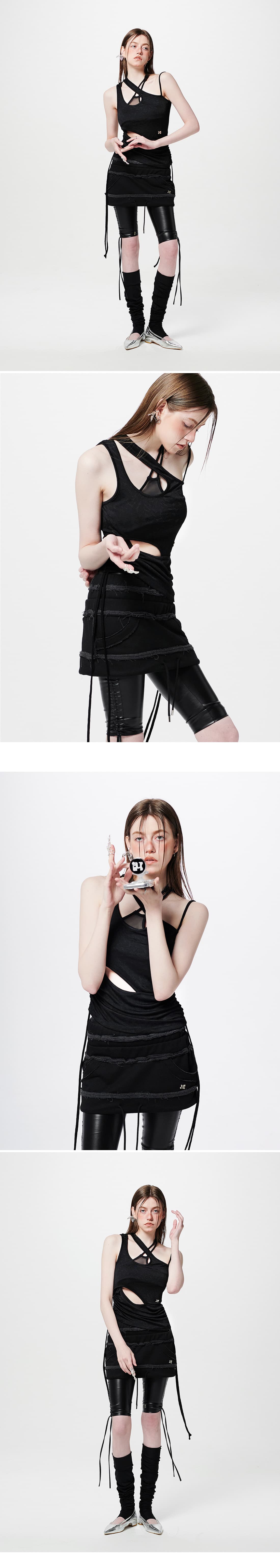 Asymmetric Shirring String Top — vue 4