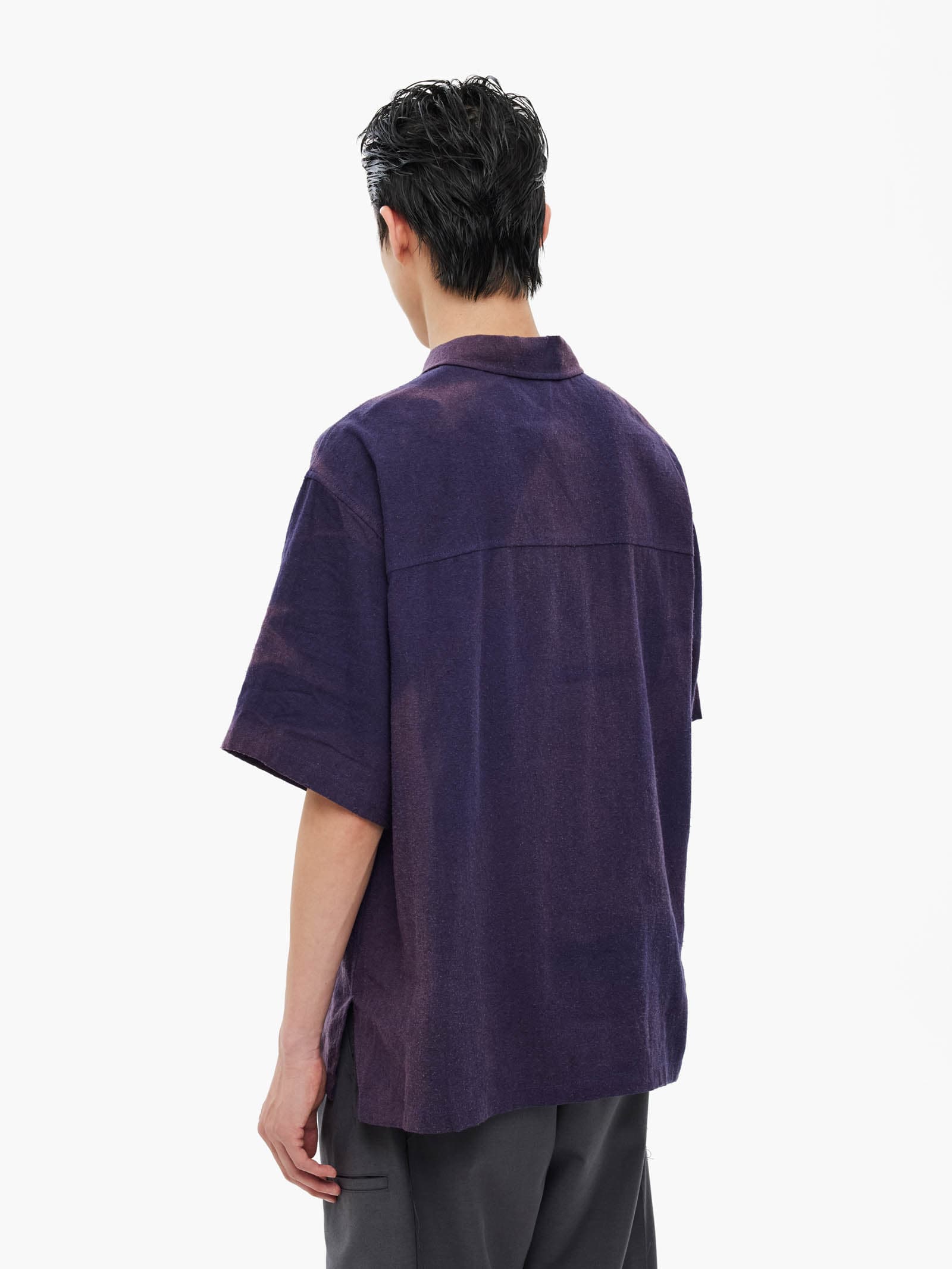 Sun-Bleached Tailored Collar Shirt - Purple — vue 9