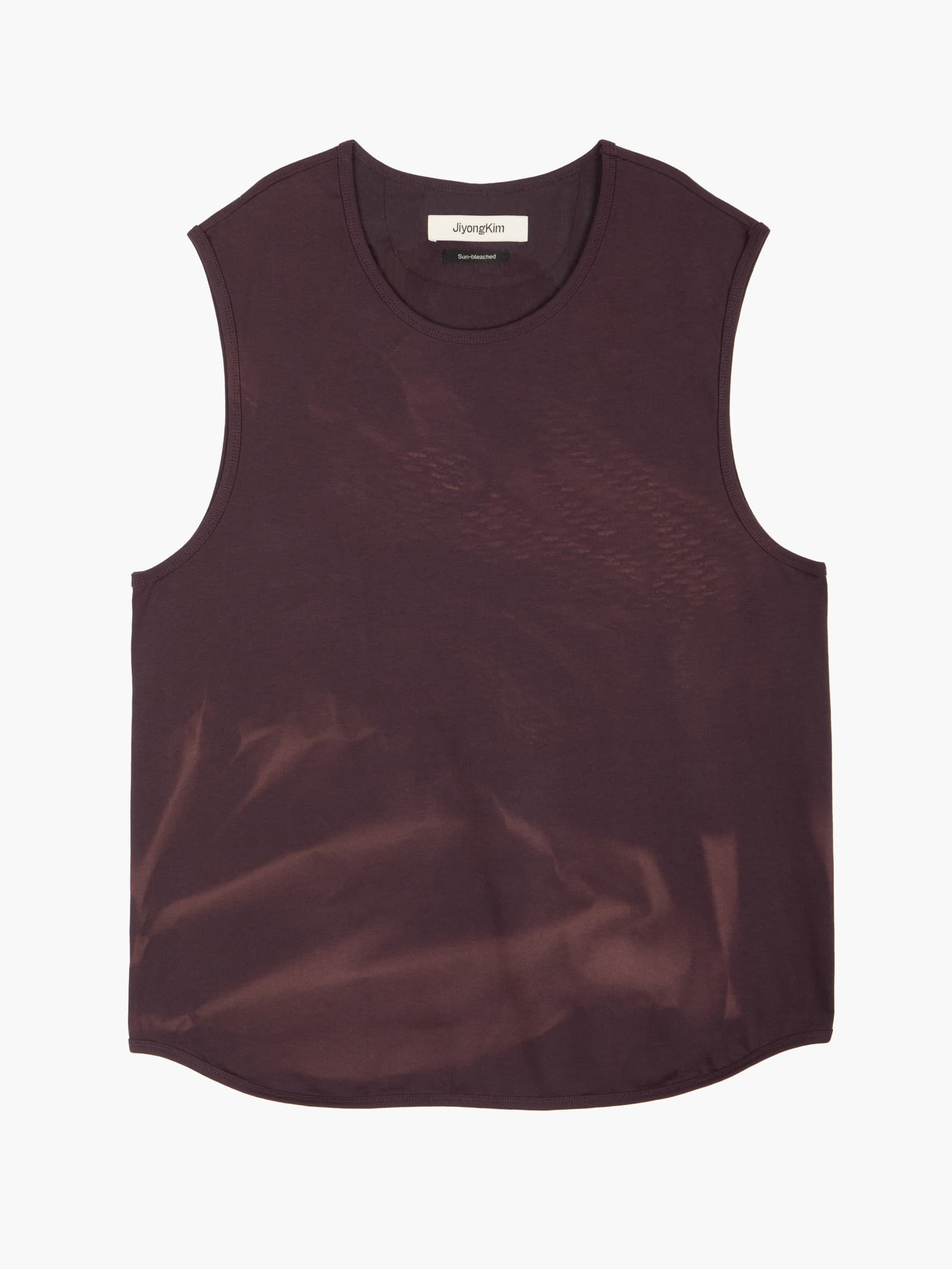 Sun-Bleached Layered Net Hoodie - Burgundy — vue 13