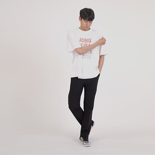 Four-Color Print Short-Sleeve T-Shirt — vue 1