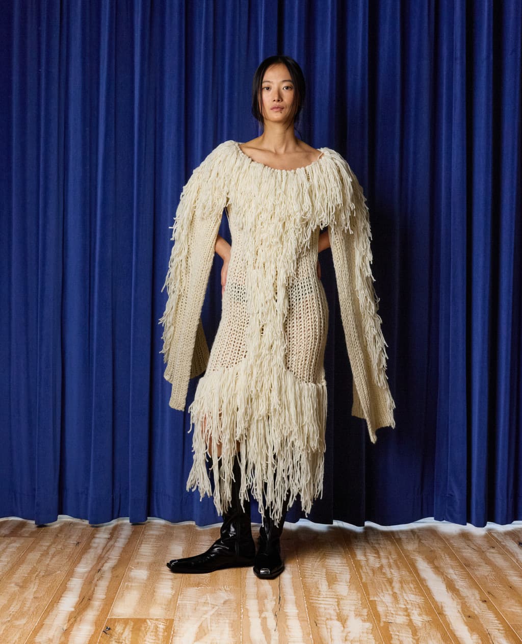 Handcraft Collection - Fringe Open Sleeve Dress — vue 1