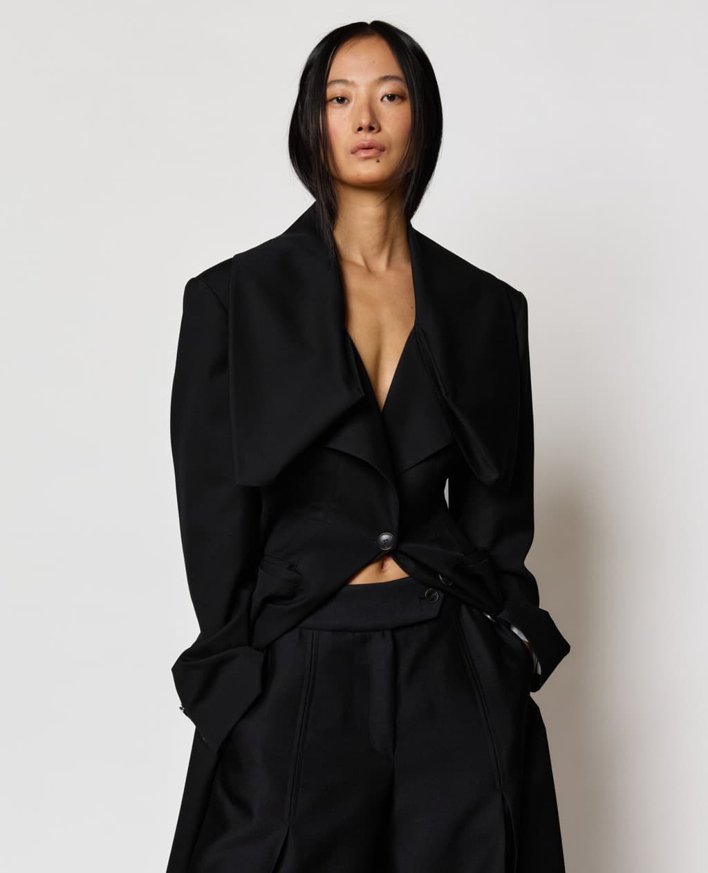 Kiwa Tailored Coat - Black — vue 5