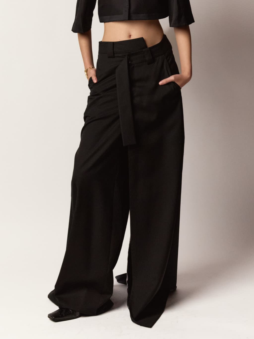 Wrap Skort - Black — vue 4