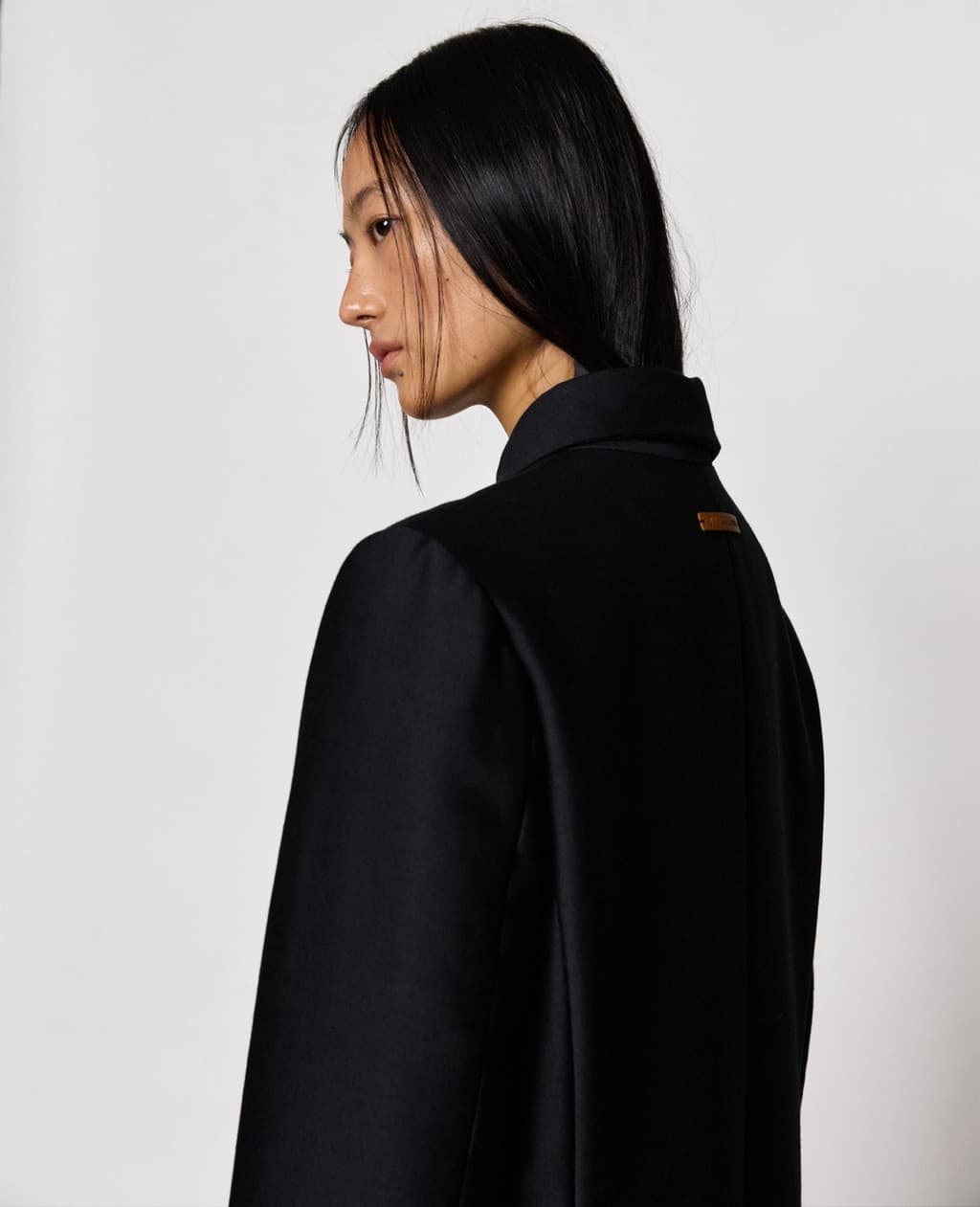 Grace Appliqué Maxi Coat - Black — vue 6