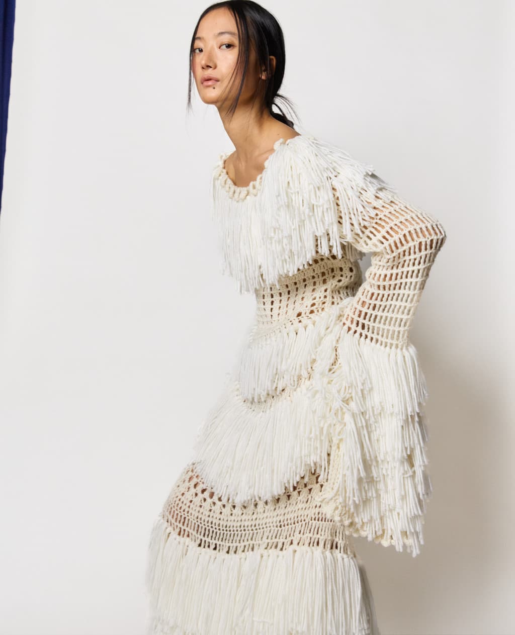 Handcraft Collection - Glene Knit Fringe Maxi Dress — vue 3