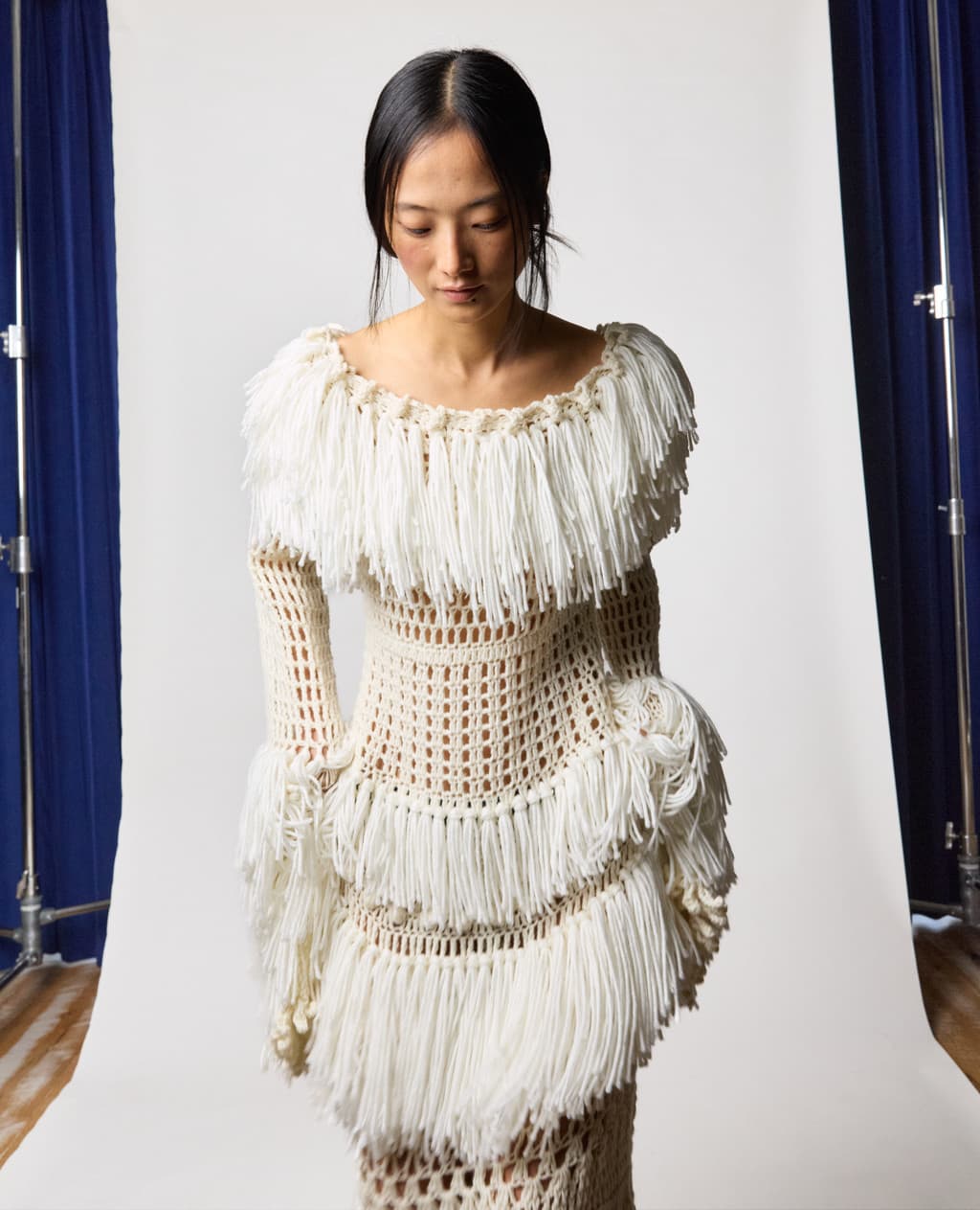 Handcraft Collection - Glene Knit Fringe Maxi Dress — vue 4