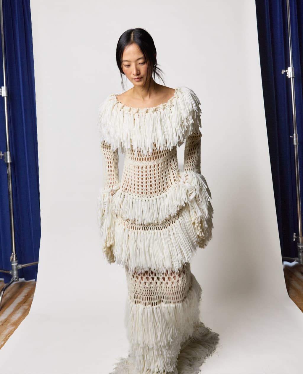 Handcraft Collection - Glene Knit Fringe Maxi Dress — vue 5