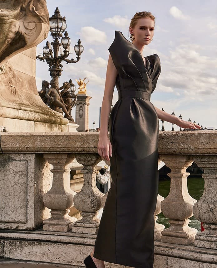 Polyester Dress (Black) — KSH32O2D009 — vue 3