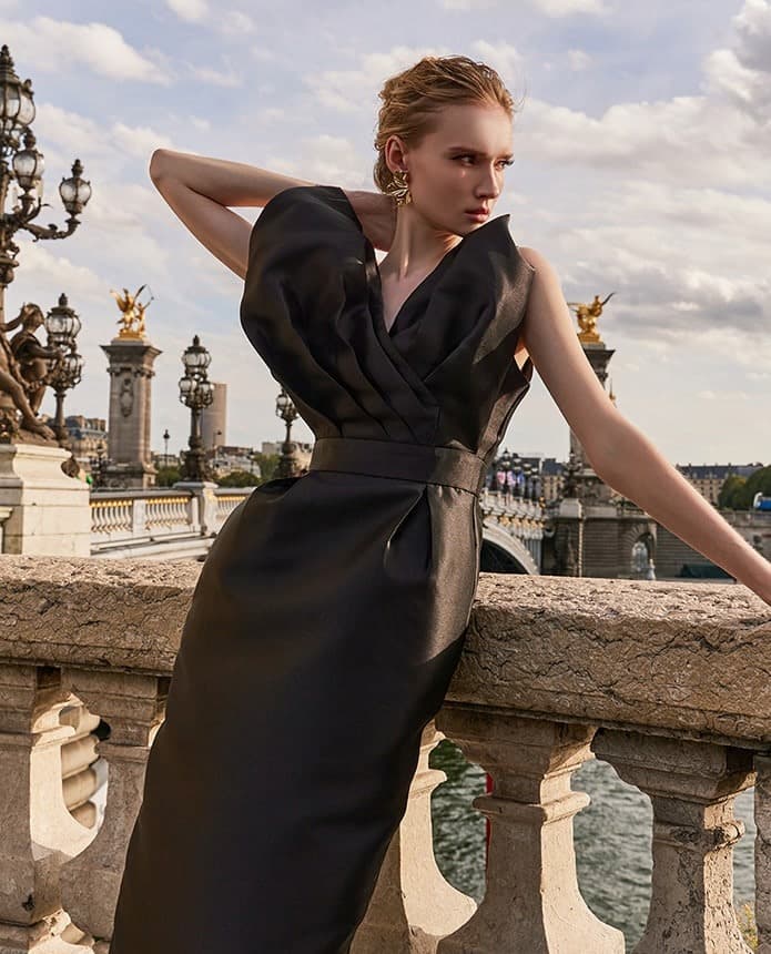 Polyester Dress (Black) — KSH32O2D009 — vue 4
