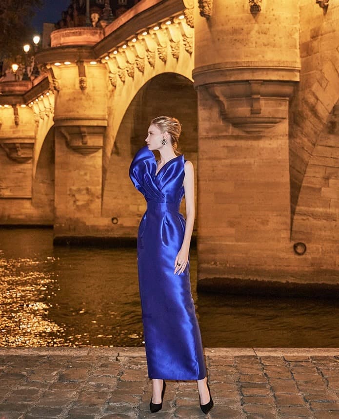 Polyester Dress (Cobalt Blue) — vue 9