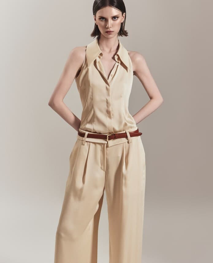 Polyester Sleeveless Top (Yellow) — vue 4