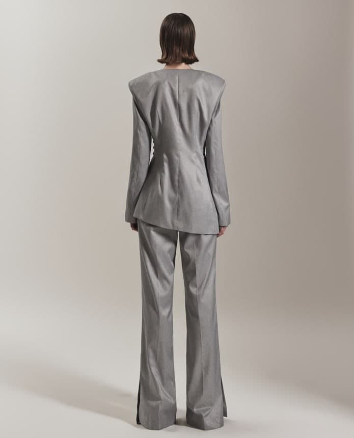 Polyester Trousers (Gray) — 2024 S/S — vue 3
