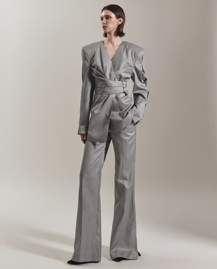Polyester Trousers (Gray) — 2024 S/S — vue 4
