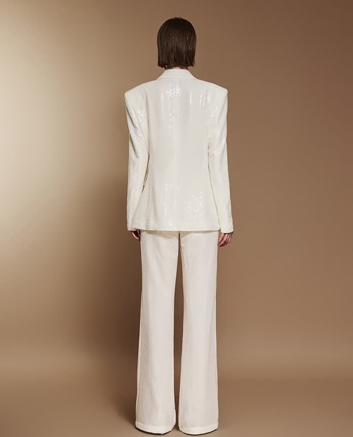Polyester Trousers (White) — 2024 F/W — vue 3