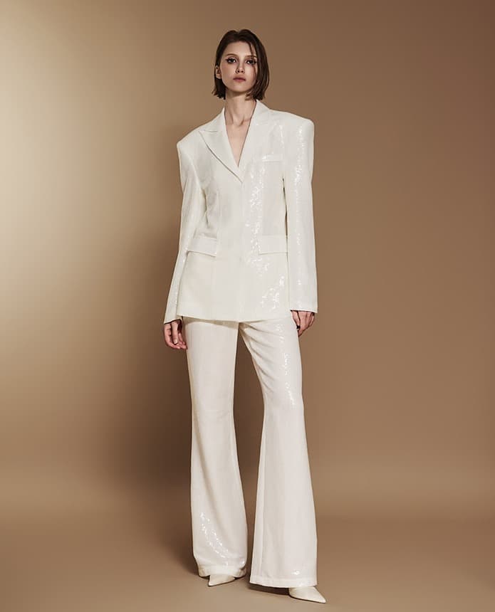 Polyester Trousers (White) — 2024 F/W — vue 5