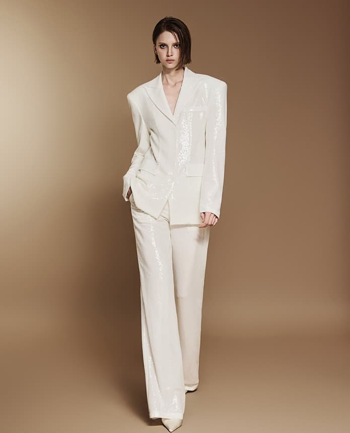 Polyester Trousers (White) — 2024 F/W — vue 6