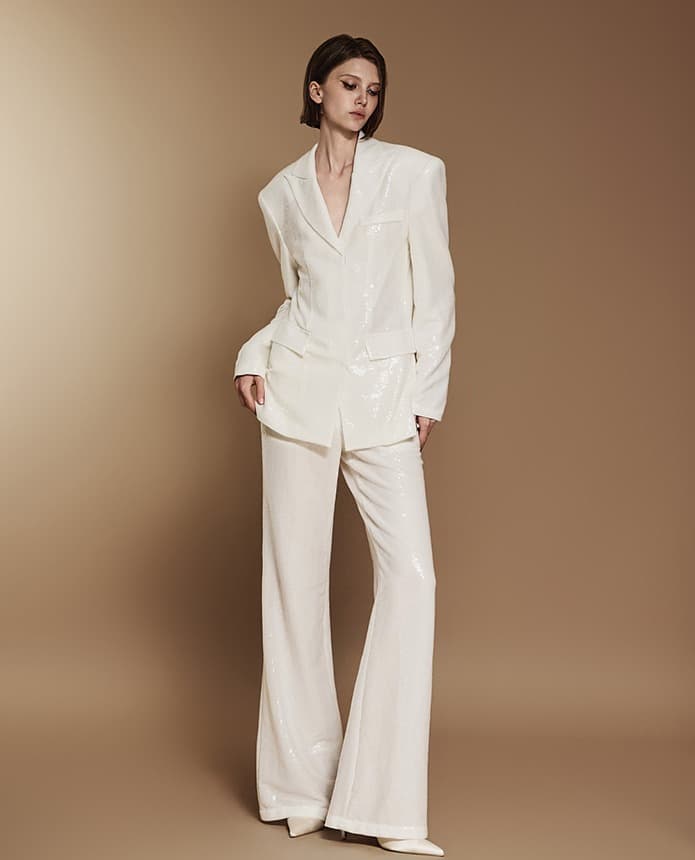 Polyester Trousers (White) — 2024 F/W — vue 10