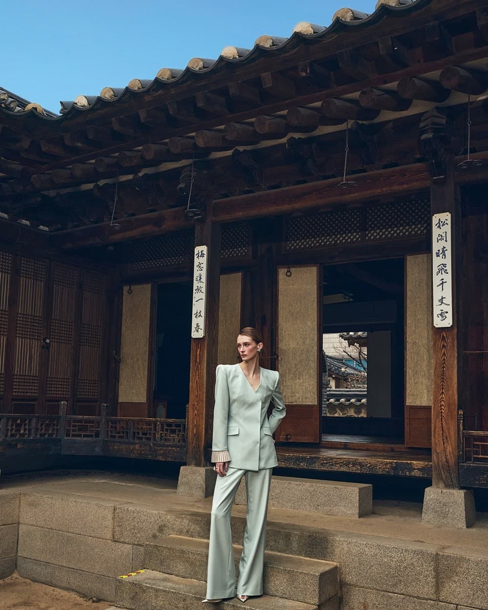 Polyester Jacket & Trousers Set (Mint) — vue 2