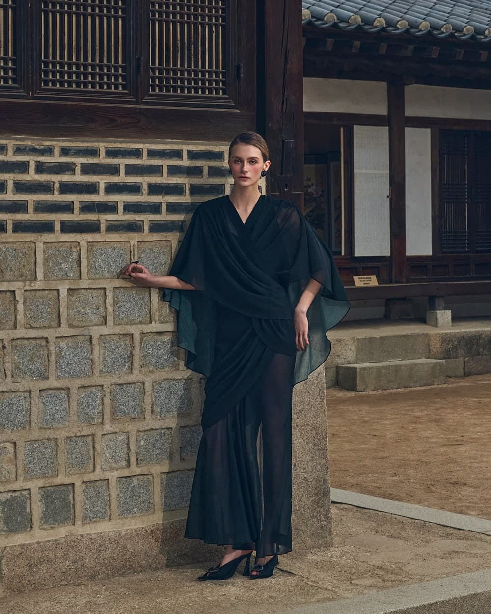 Blouse en polyester (noir) — vue 8