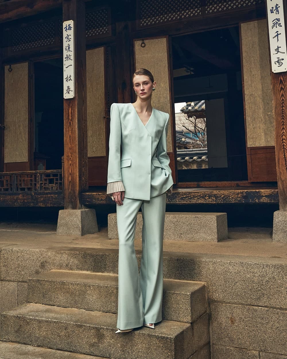 Veste tailleur en polyester (menthe) — vue 10