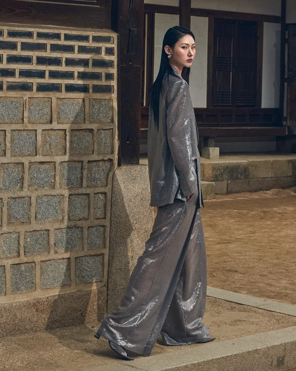 Veste tailleur en polyester (gris) — vue 5