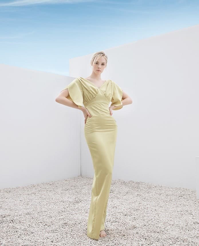 Polyester Dress (Yellow) — vue 1