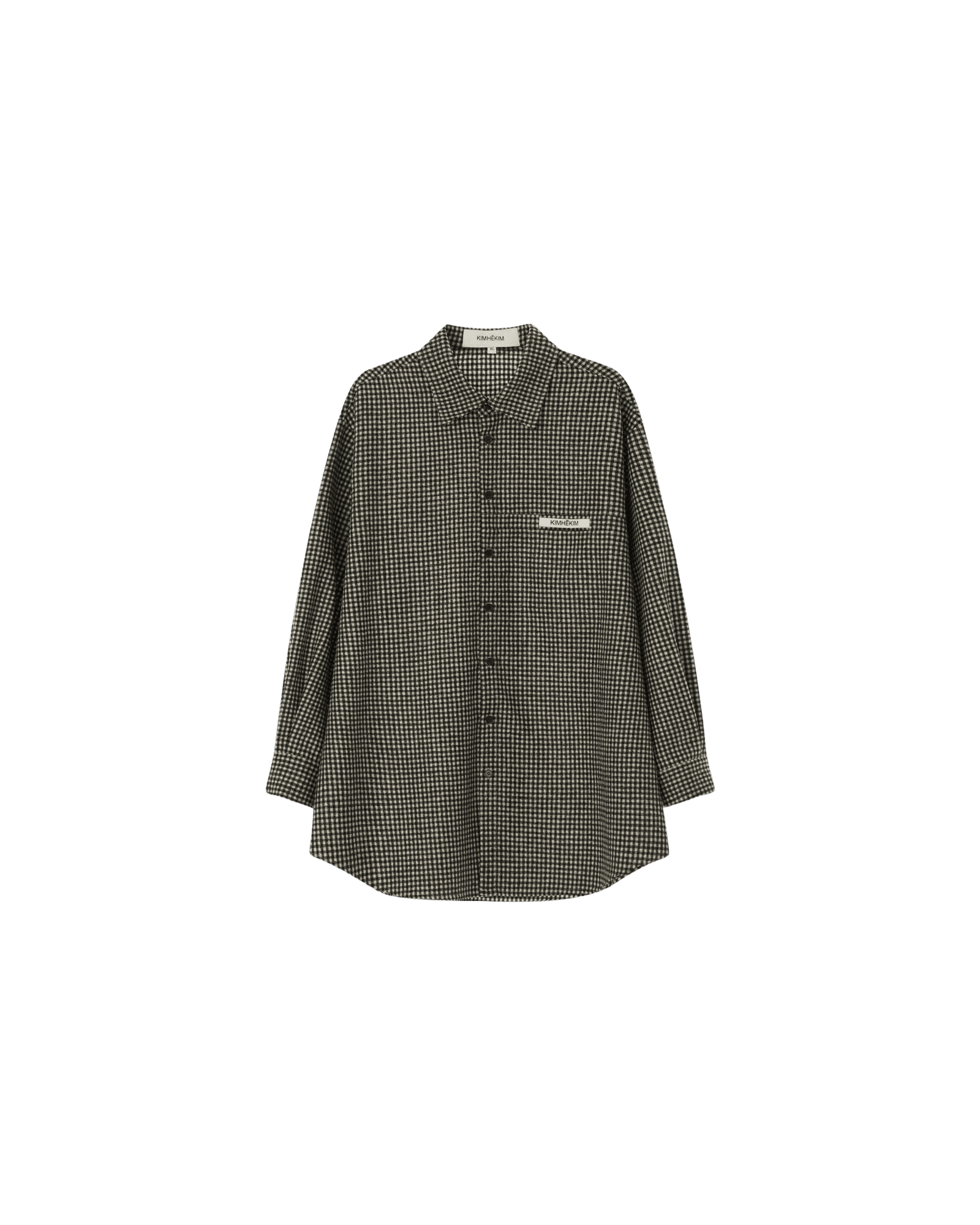 Checkered KIMHEKIM Label Shirt (Black) — vue 17