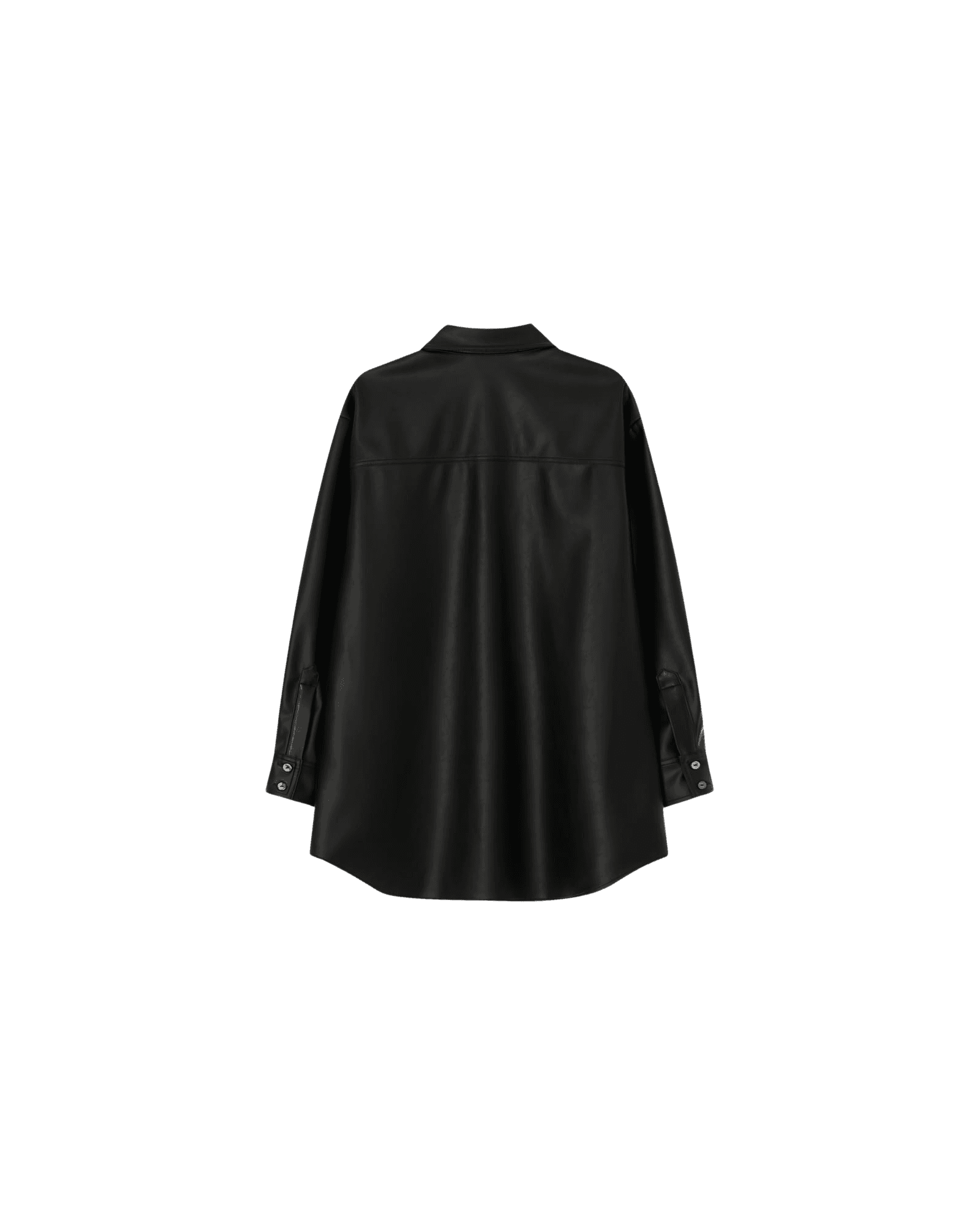 Vegan Leather KIMHEKIM Label Shirt (Black) — vue 17