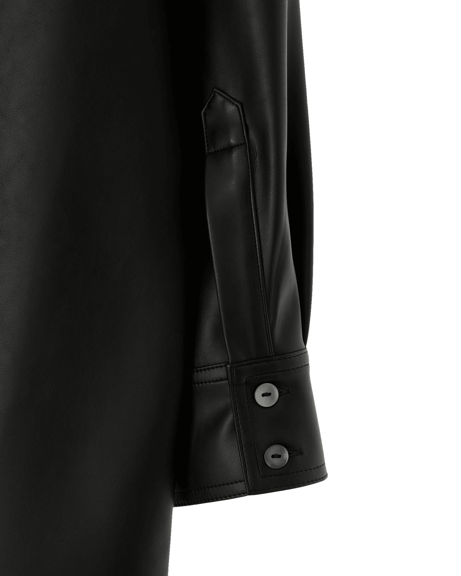 Vegan Leather KIMHEKIM Label Shirt (Black) — vue 20