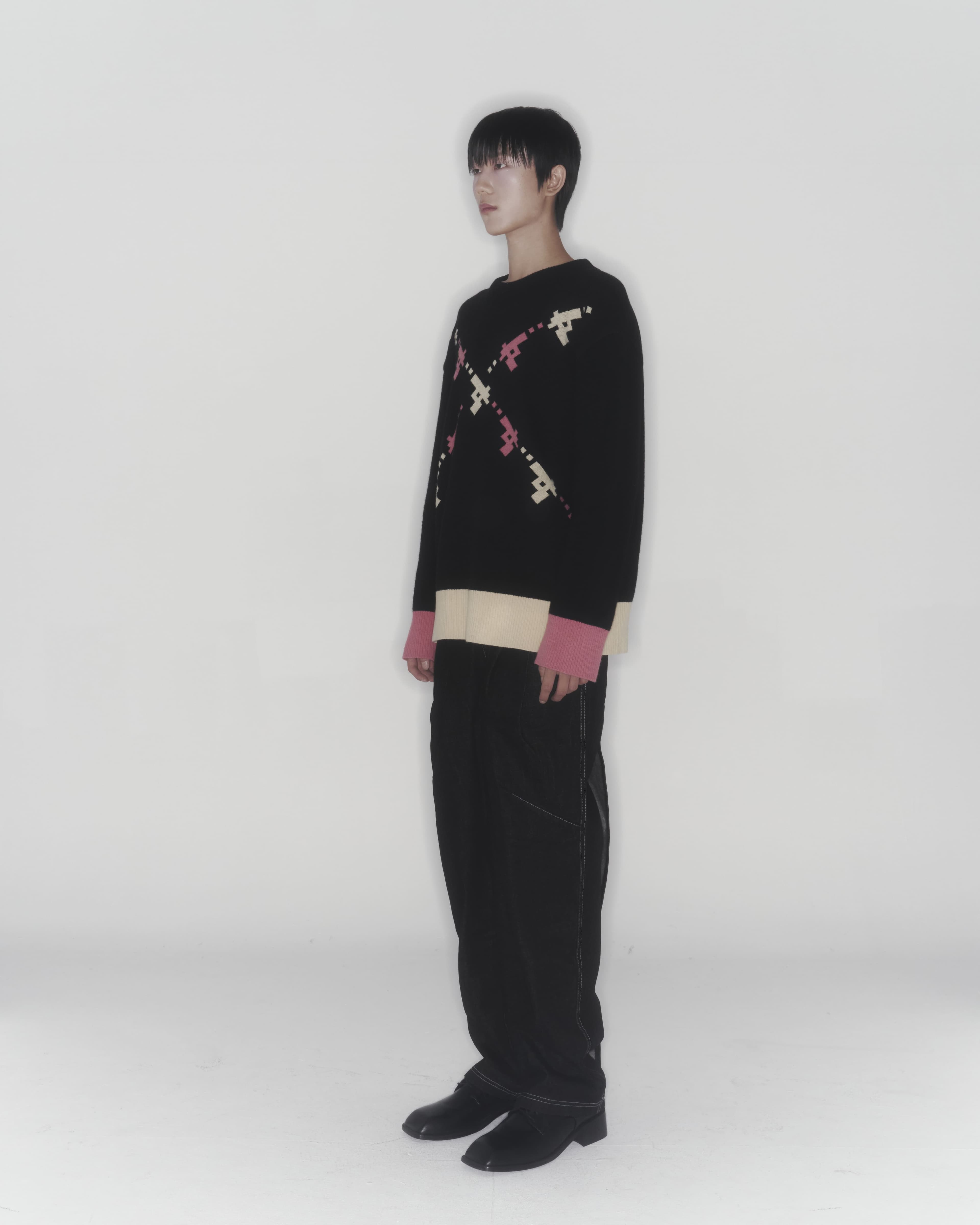Gun Knit Sweater (Black) — vue 5