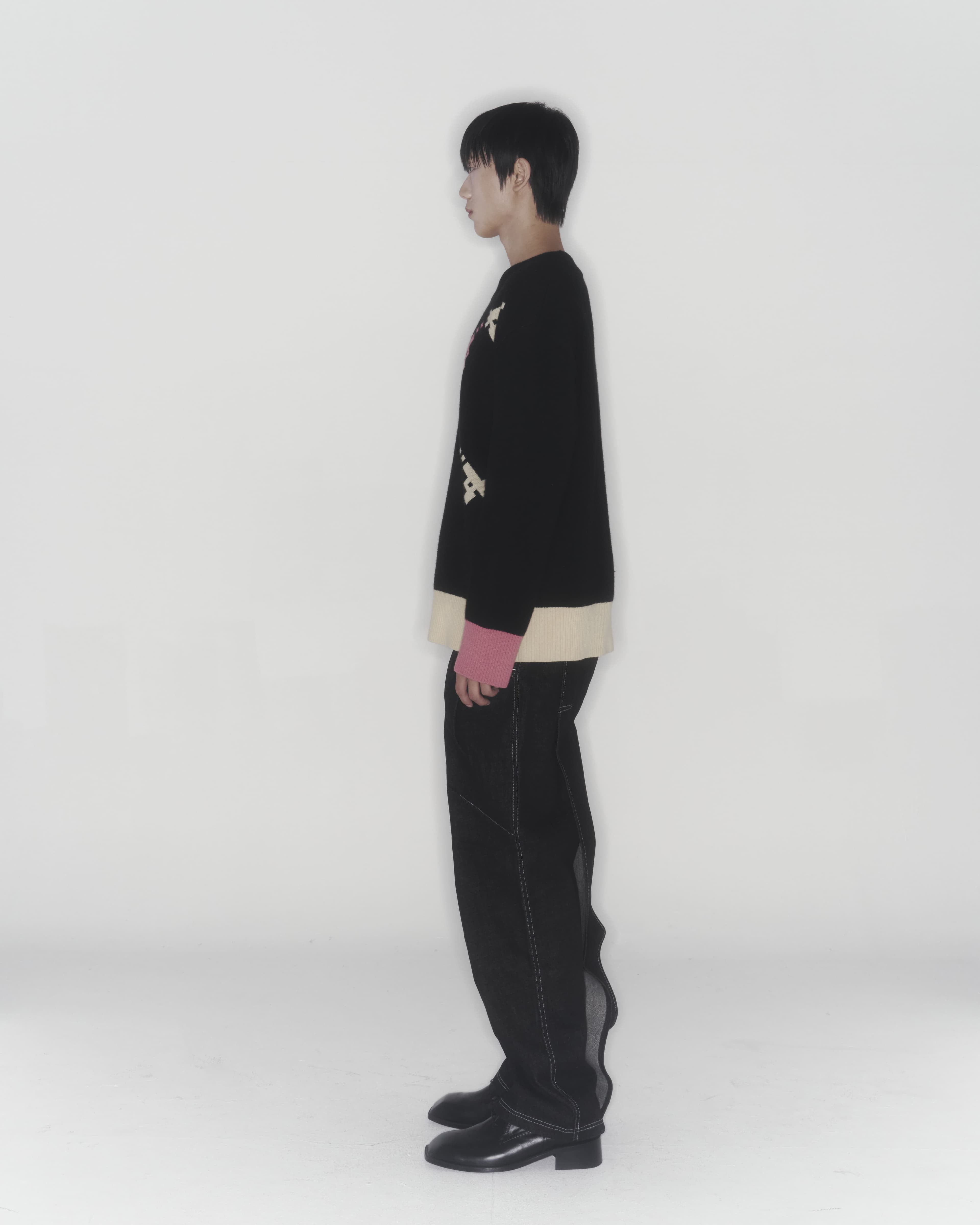 Gun Knit Sweater (Black) — vue 6