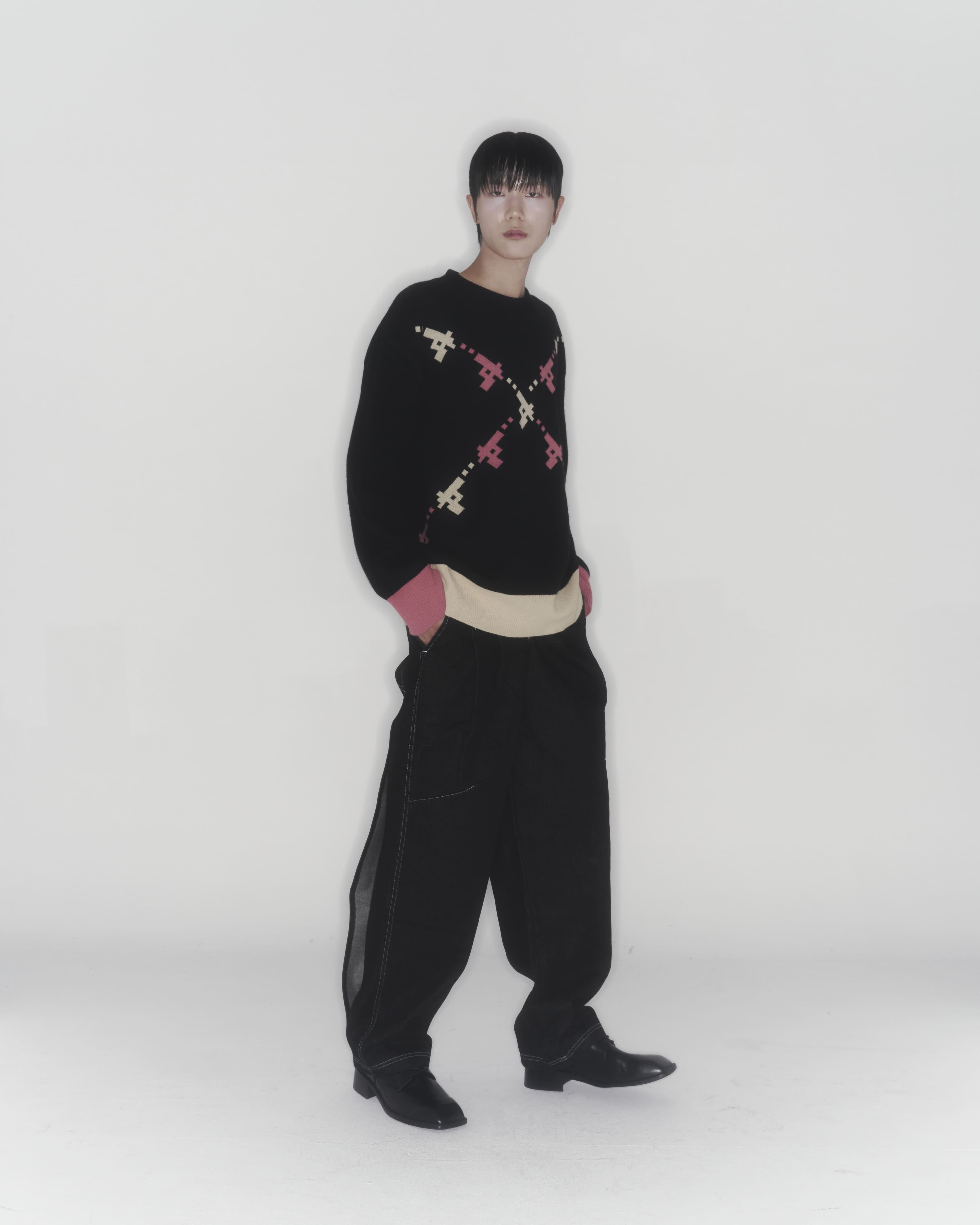 Gun Knit Sweater (Black) — vue 10