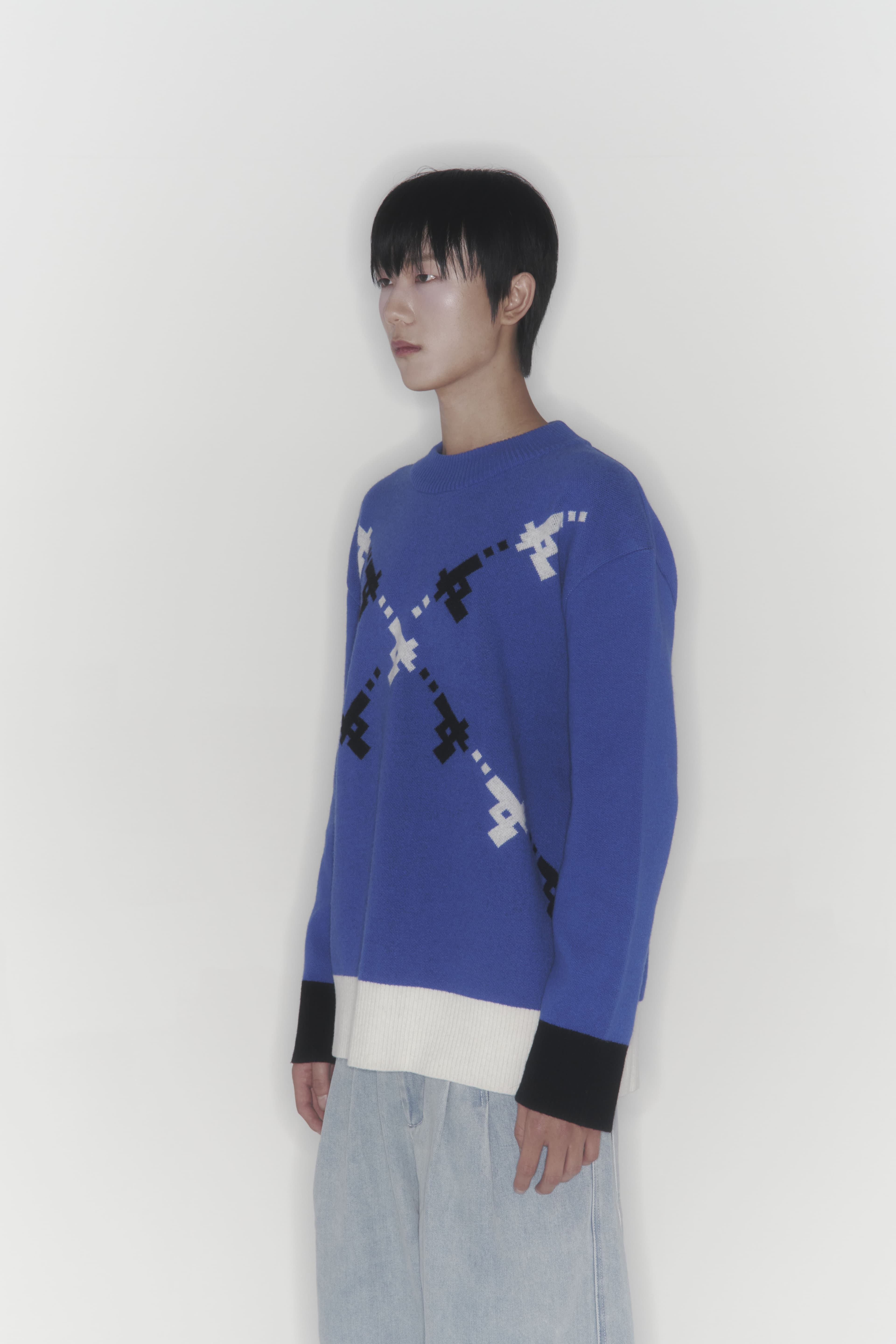 Gun Knit Sweater (Blue) — vue 2