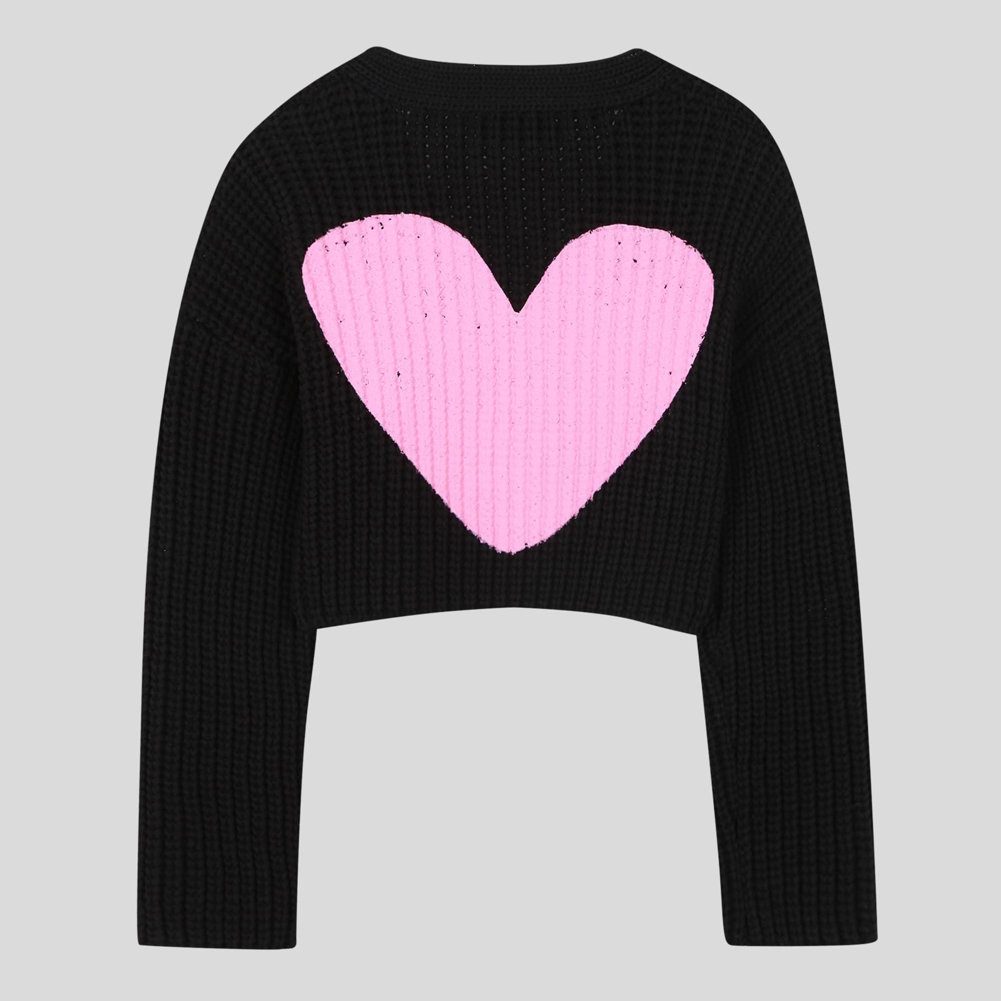 Heart Crop Cardigan (Black) — vue 18