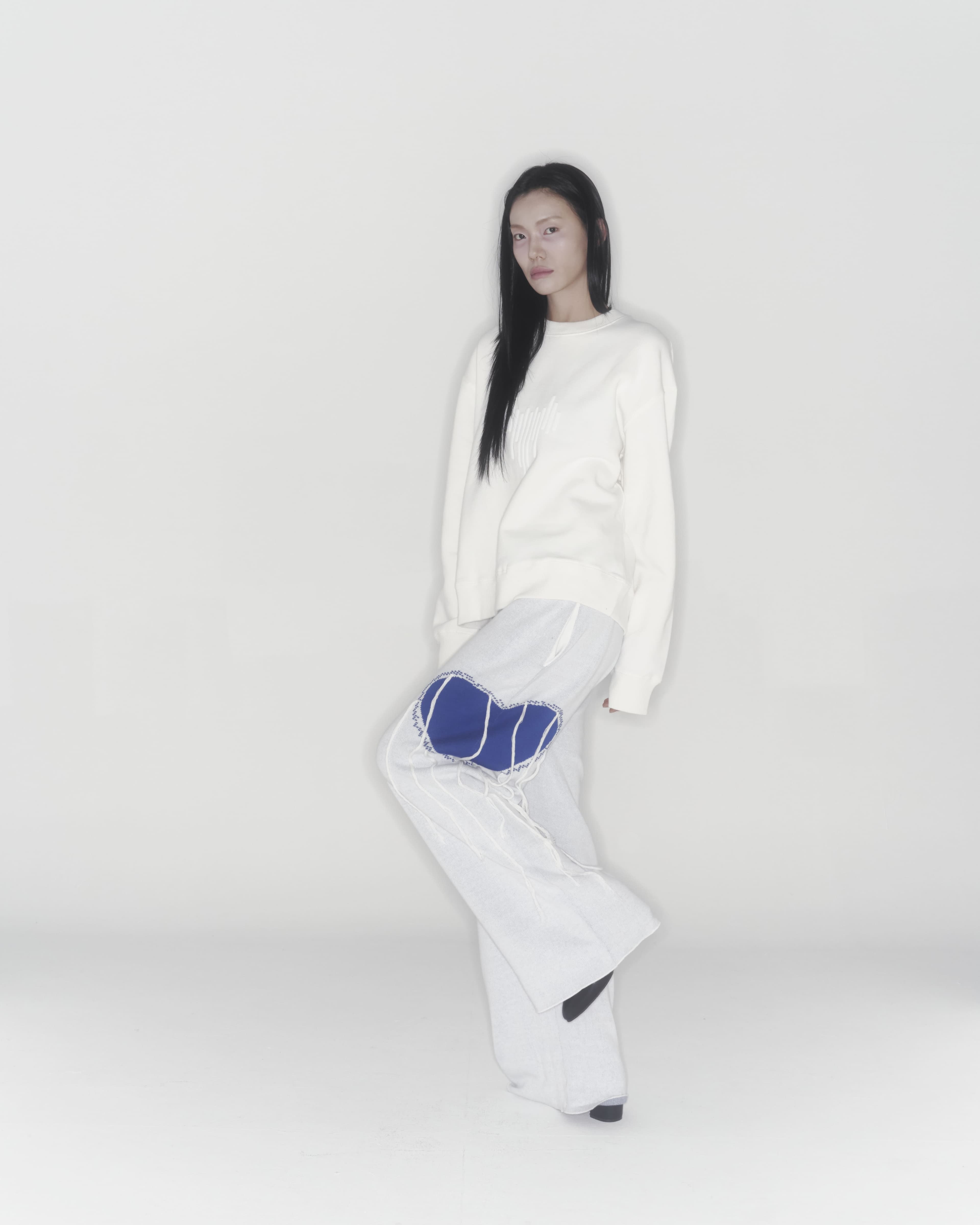 Heart Knit Pants (White) — vue 11