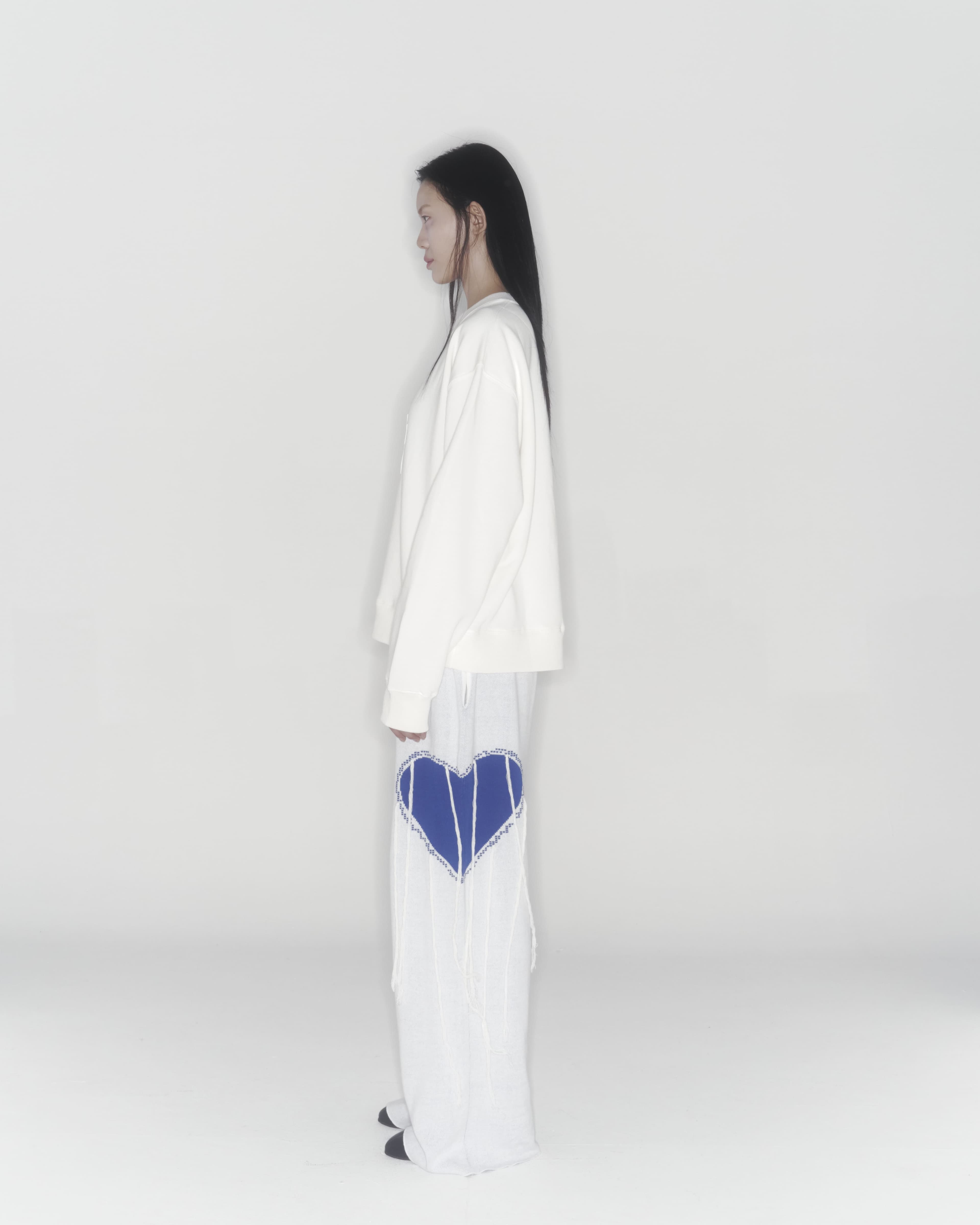 Heart Knit Pants (White) — vue 5