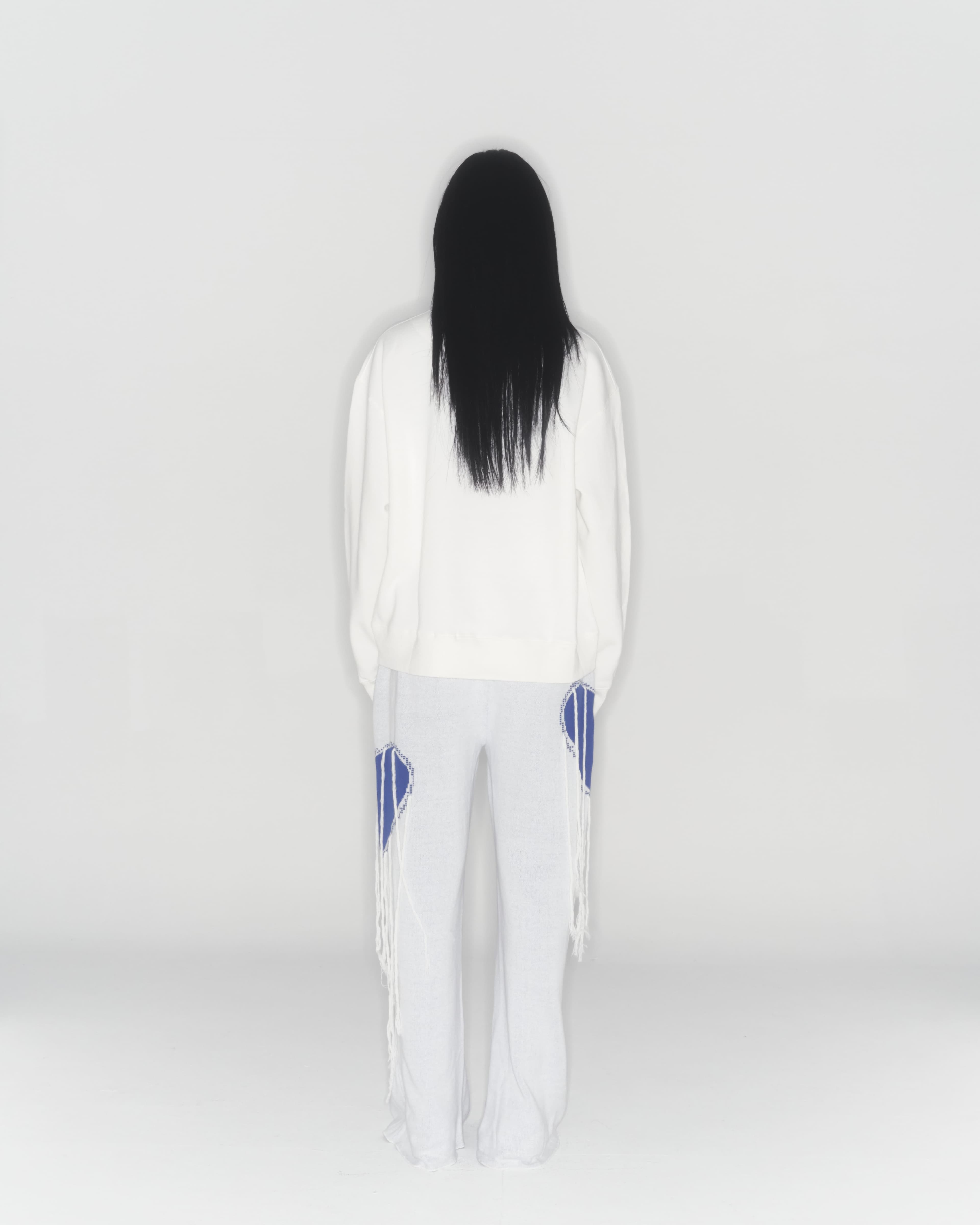 Heart Knit Pants (White) — vue 6