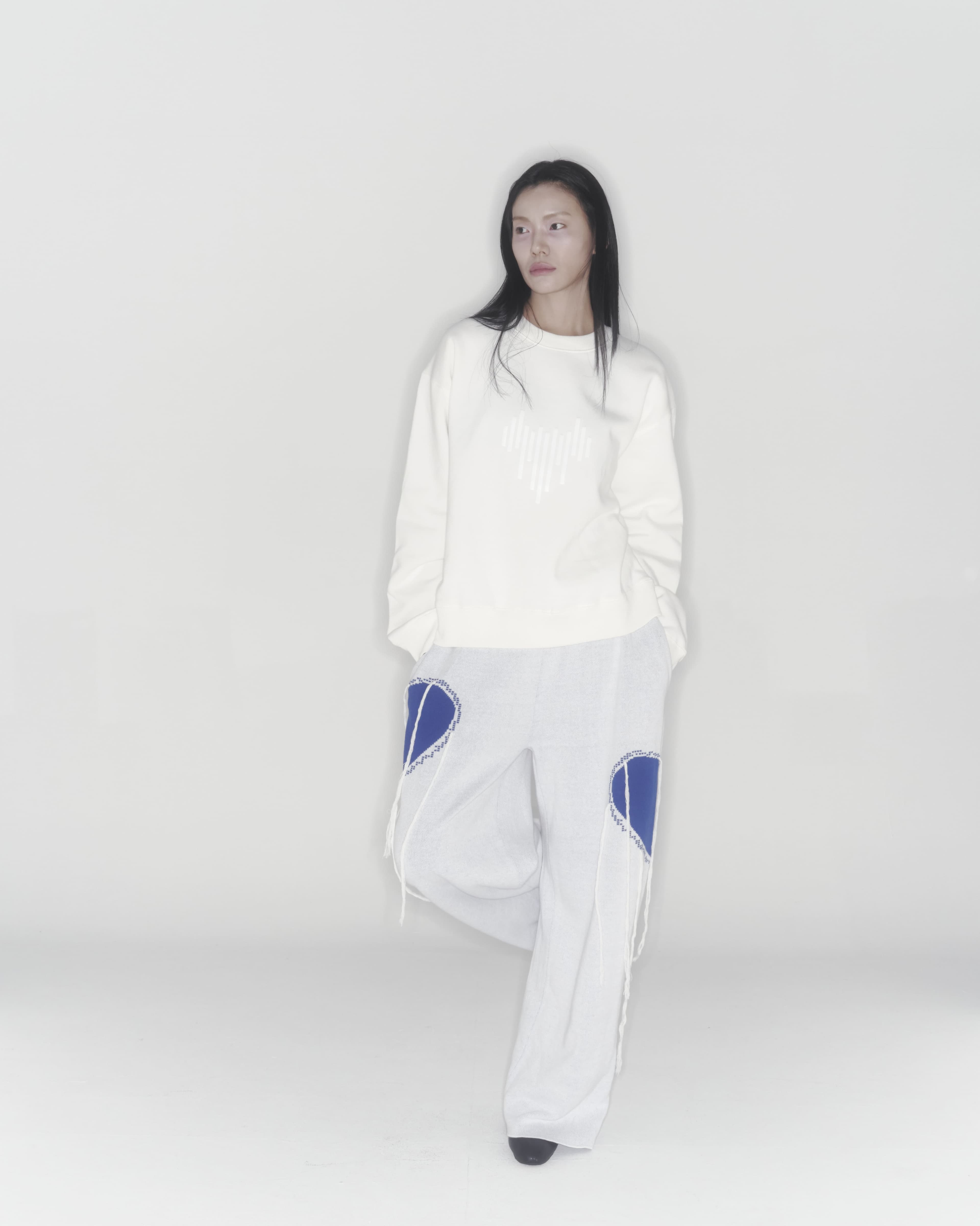 Heart Knit Pants (White) — vue 8