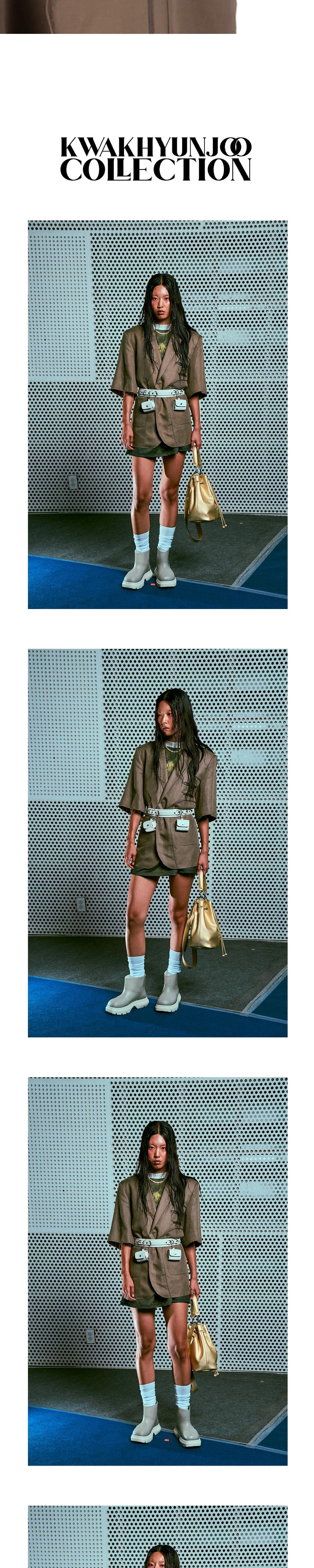 26SS Brown Paneled Point Half Sleeve Jacket — vue 5