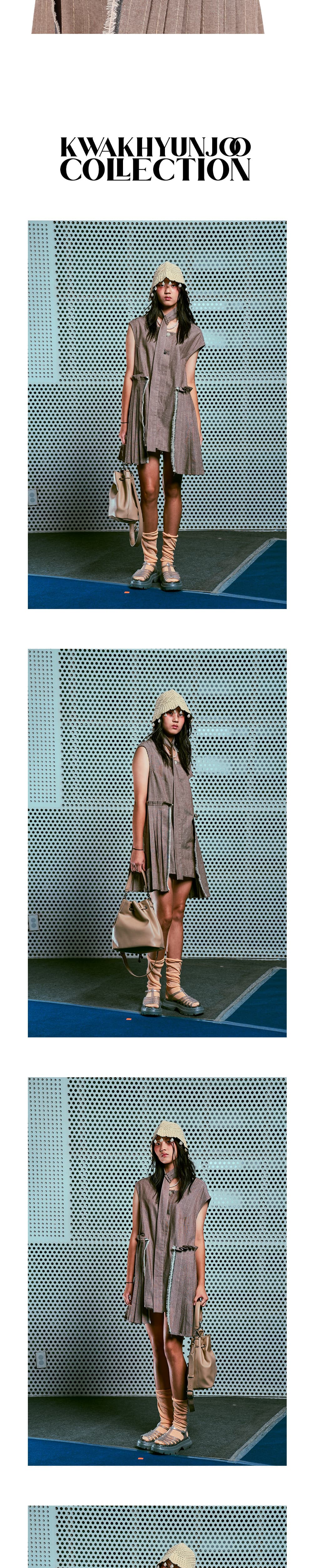 26SS Brown Striped Unbalanced Sleeveless One-Piece — vue 5