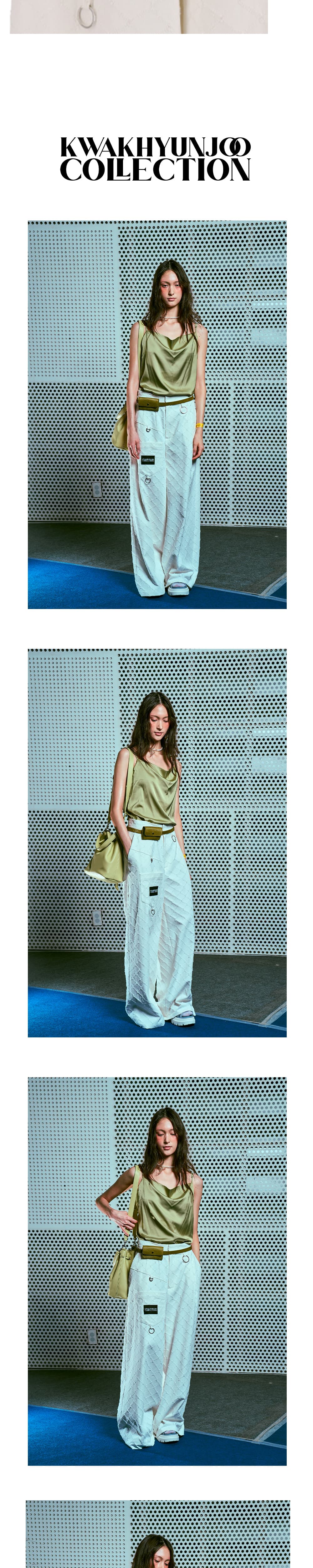 26SS White Cross Pattern Denim Long Pants — vue 5