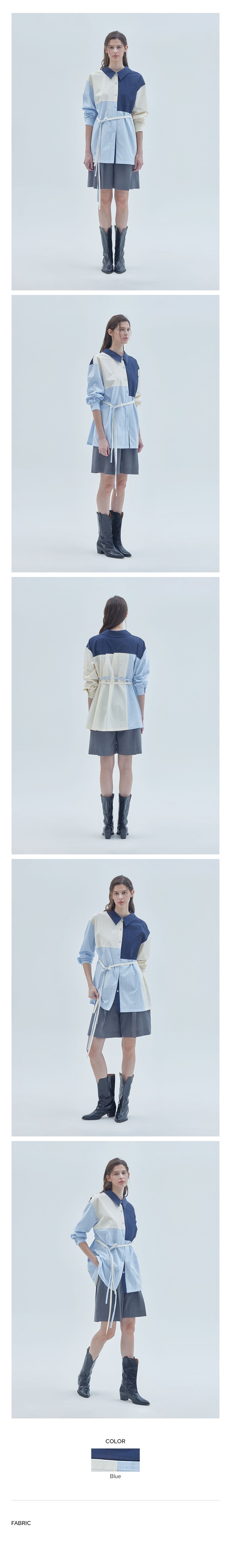 Patchwork Long Shirt Mix — vue 3