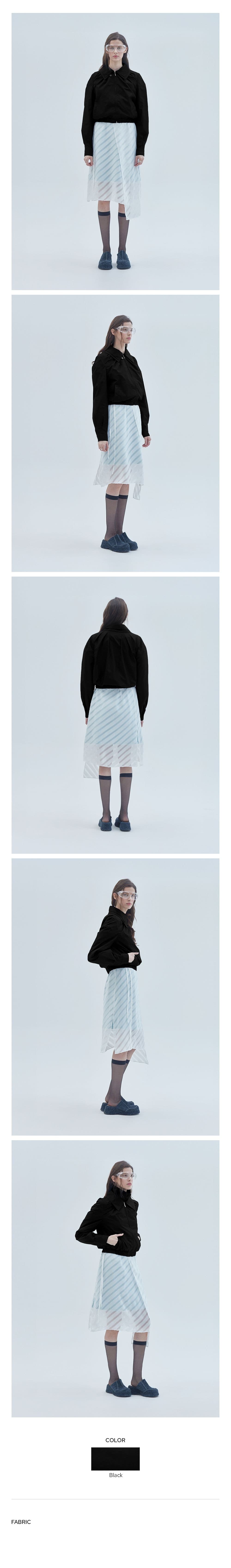 Double Collar Blouson Black — vue 3