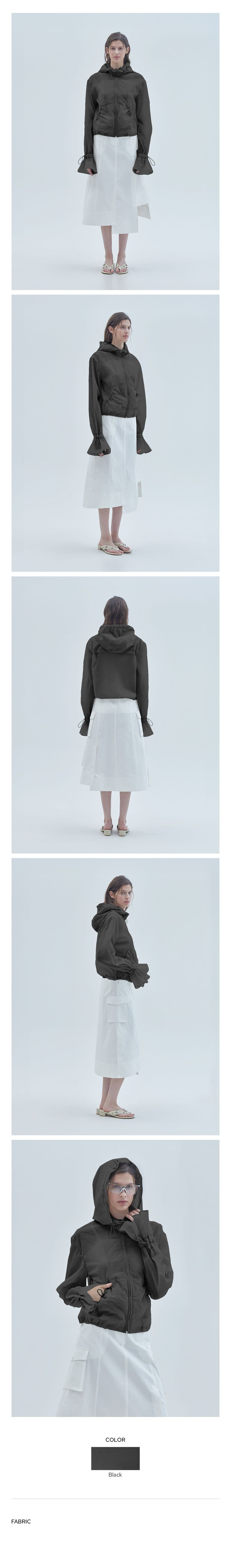 Flare Cuffs Windbreaker Black — vue 3