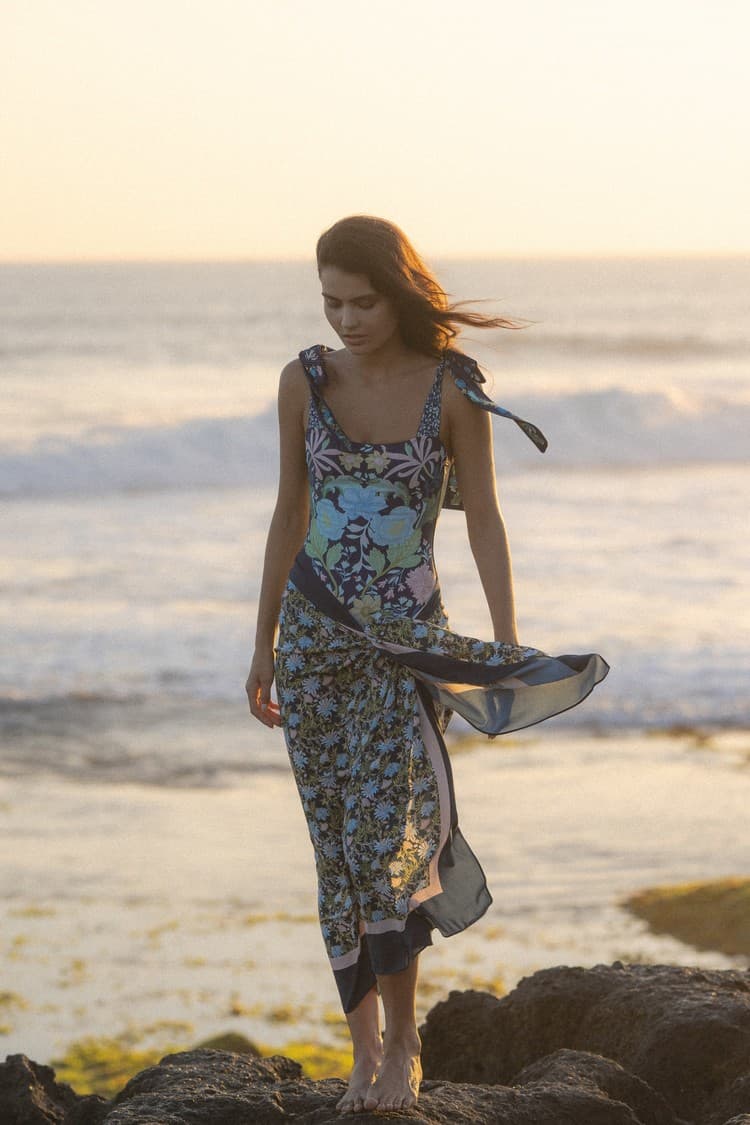 Morris Navy Floral Swimsuit — vue 11
