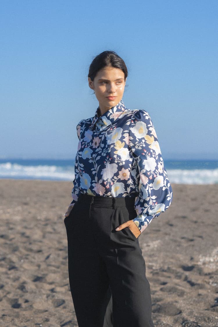 Skye Black Wide-leg Bamboo Pants — vue 7